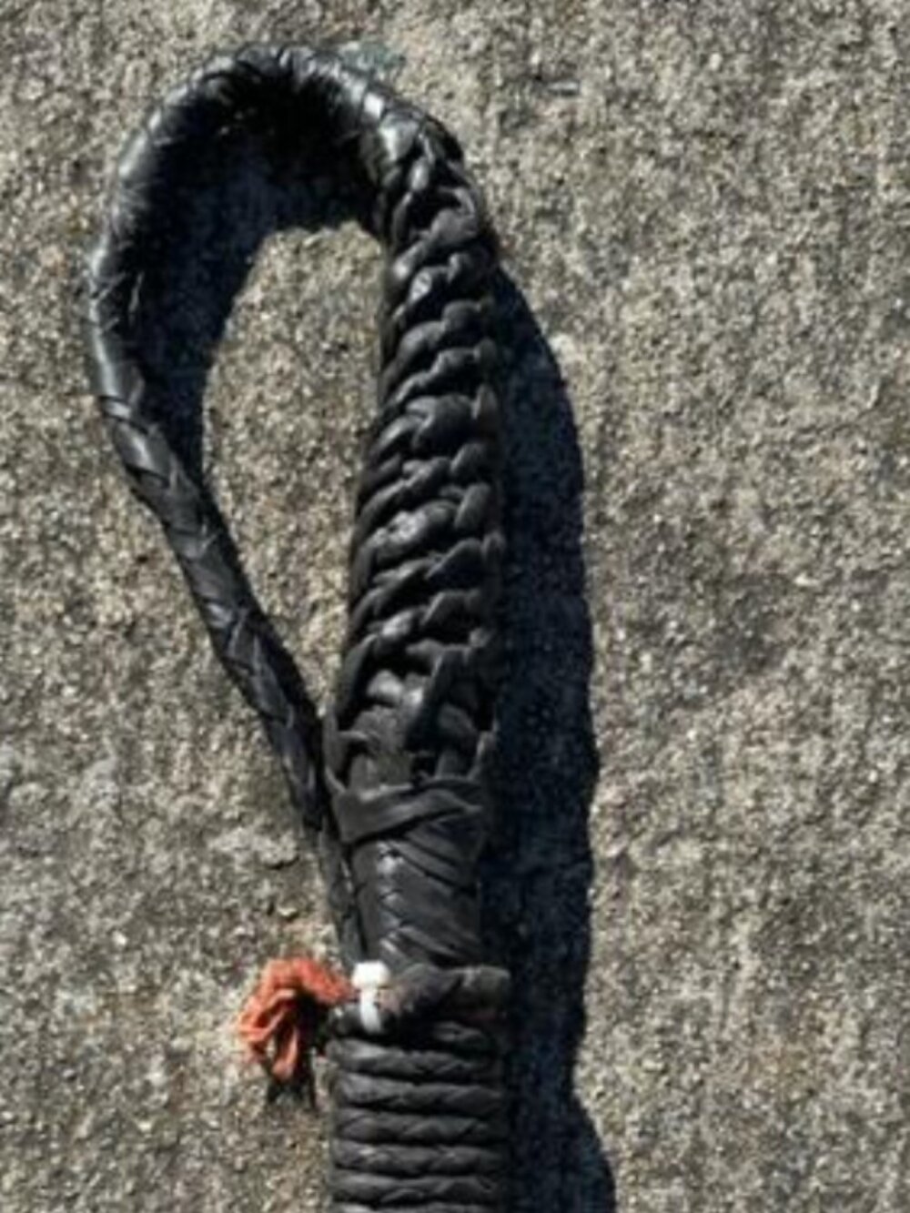 Black Leather Bull Whip NEW Halloween